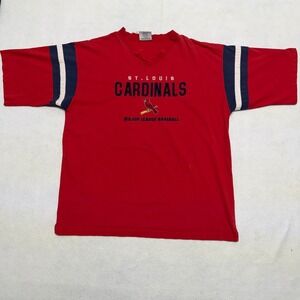 Vintage St Louis Cardinals MLB Shirt Striped Jersey Mens XL 90s Lee Sport